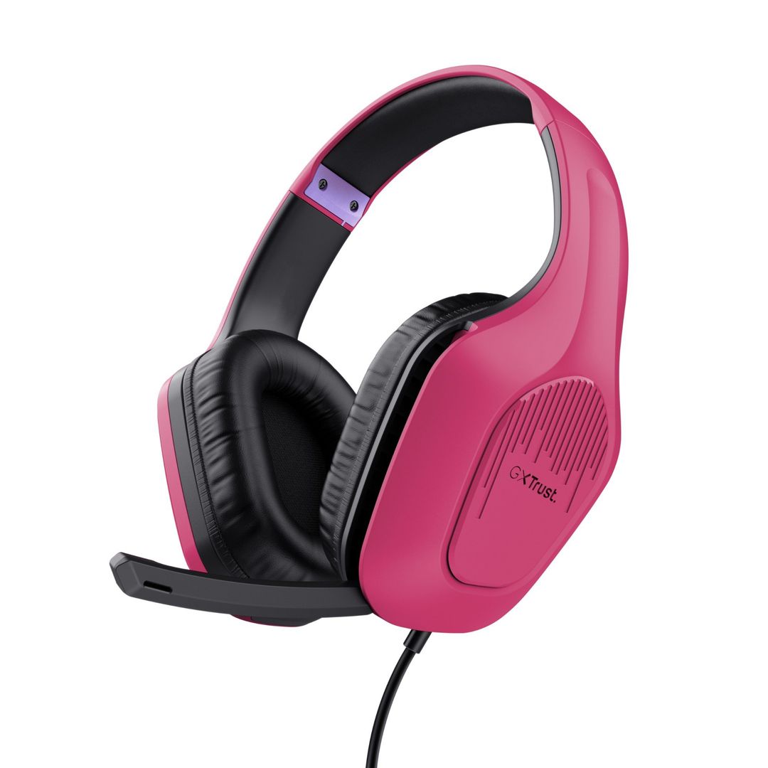 Trust GXT 415P Zirox Headset Wired Head-band Gaming Pink - Image 1