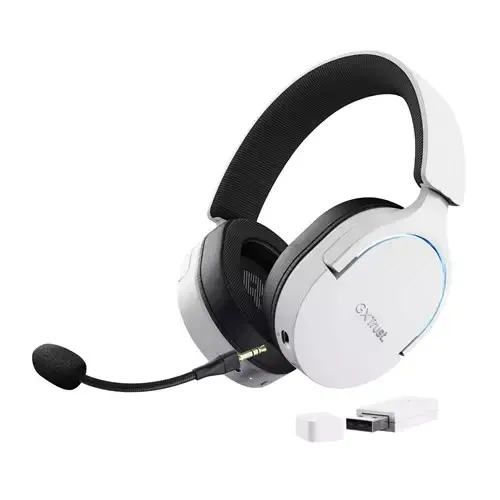 Trust GXT 491W FAYZO Headset Wired & Wireless Head-band Gaming USB Type-C Bluetooth Black White - Image 1