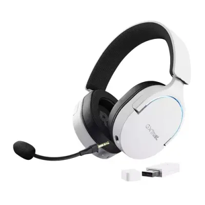 Trust GXT 491W FAYZO Headset Wired & Wireless Head-band Gaming USB Type-C Bluetooth Black White
