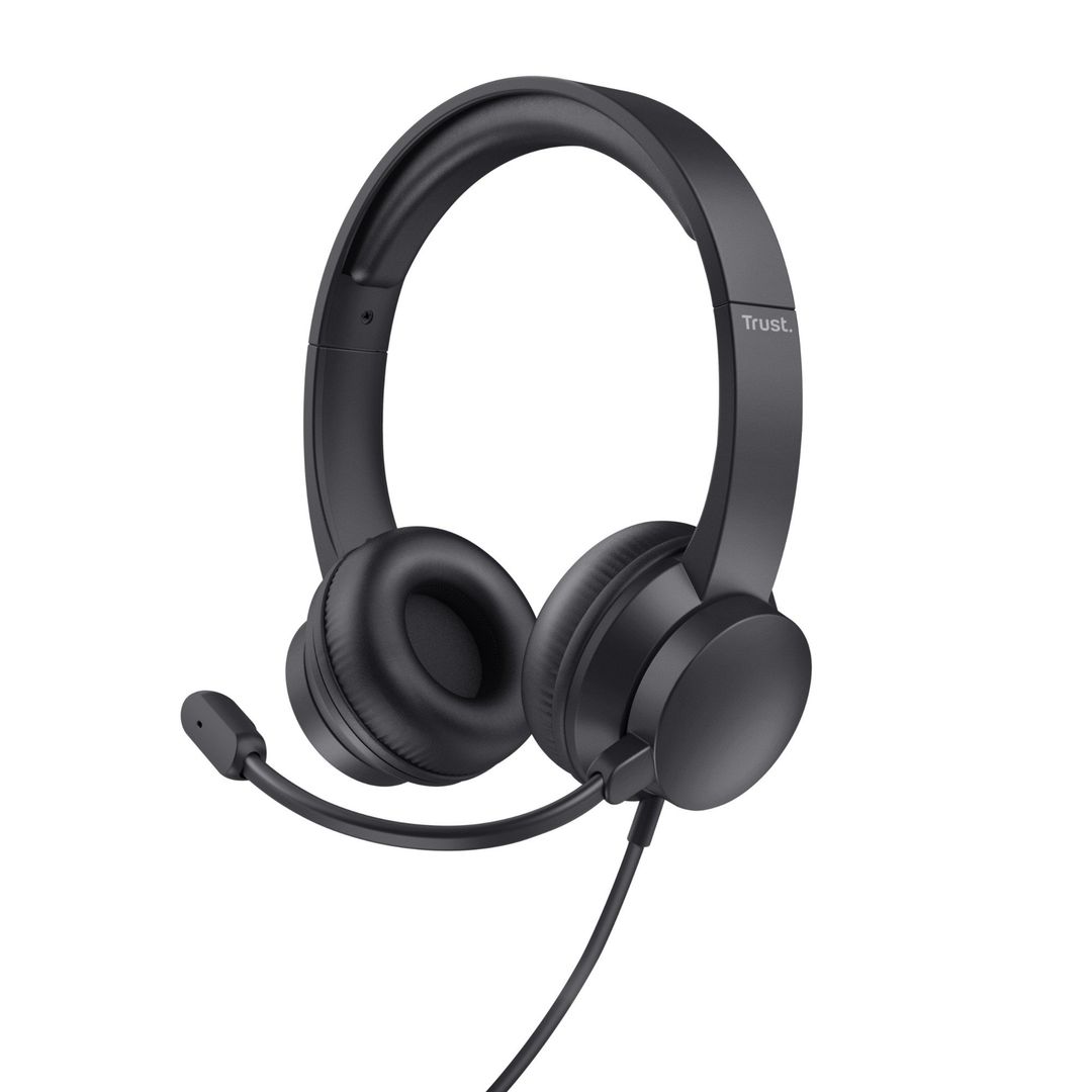 Trust HS-150 Headset Wired Head-band Office/Call center Black - Image 1