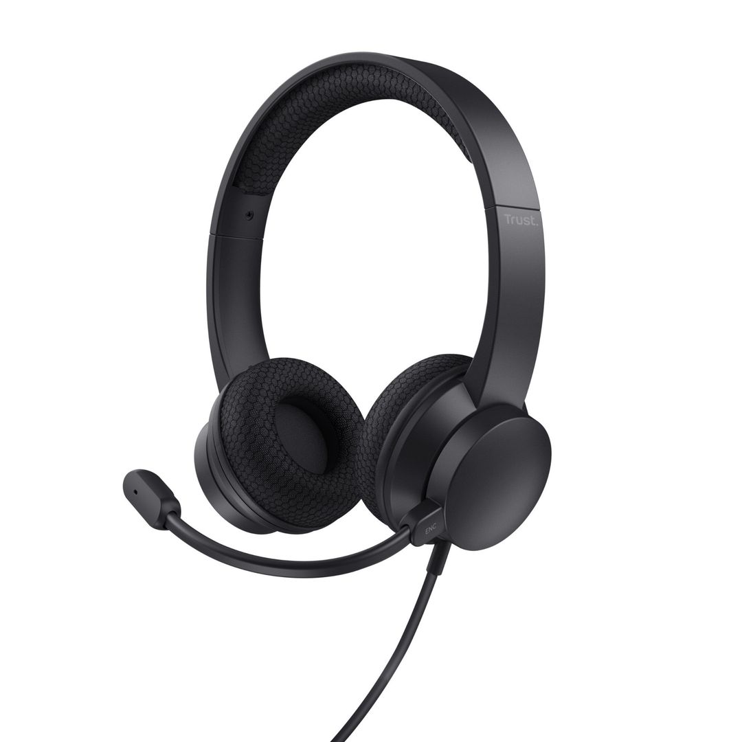 Trust HS-260 Headset Wired Neck-band Office/Call center USB Type-A Black - Image 1