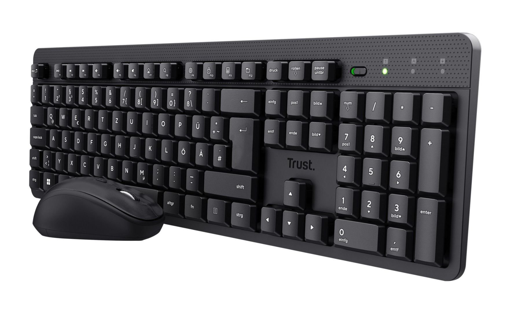 Trust TKM-360 keyboard Mouse included Office RF Wireless QWERTY UK English Black - Image 1