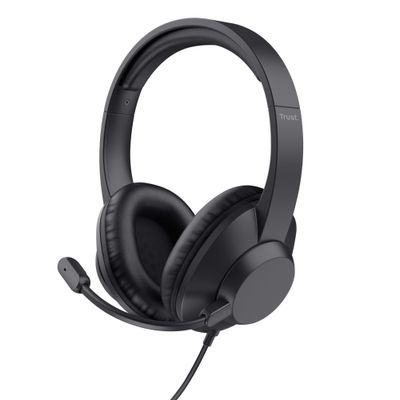 Trust Ayda Max USB Headset Wired Head-band Office/Call center USB Type-C / USB Type-A Black - Thumbnail 2
