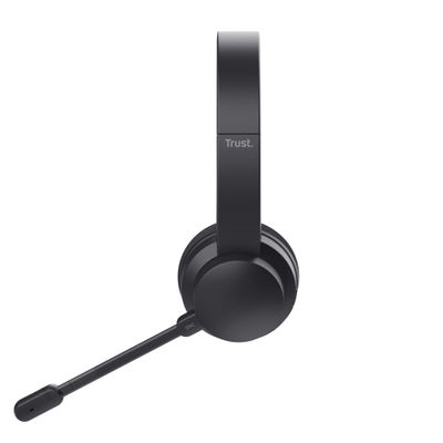 Trust Ayda Headset Wired &amp; Wireless Head-band Calls/Music USB Type-C Bluetooth Black - Thumbnail 2