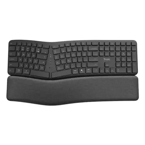 Trust Keyra Ergonomic multidevice wireless keyboard - Black - Image 1