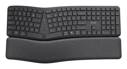 Trust Keyra Ergonomic multidevice wireless keyboard - Black - Thumbnail 2
