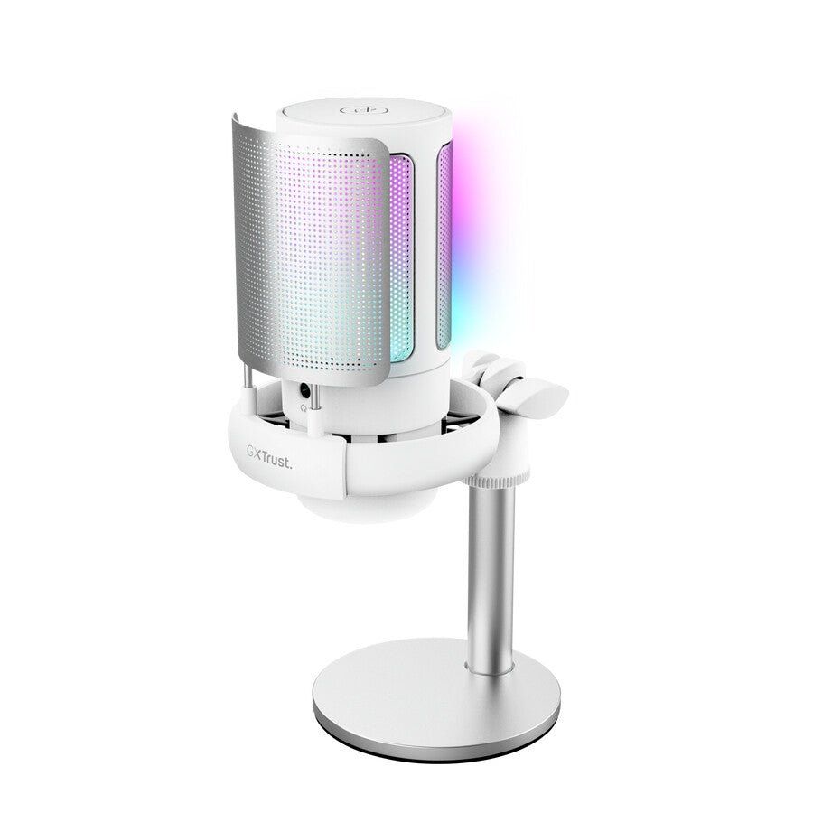 Trust GXT 238W Auron Grey. White Podcast microphone - Image 1