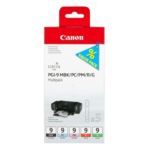 Canon PGI-9 MBK/PC/PM/R/G 5 Ink Cartridge Multipack - Image 1