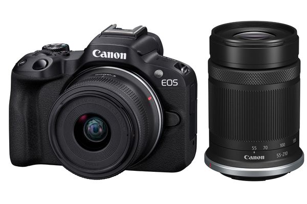 CANON EOS R50 Mirrorless Camera with RF-S 18-45 mm f/4.5-6.3 IS STM & 55-210 mm f/5-7.1 IS STM Lens, Black