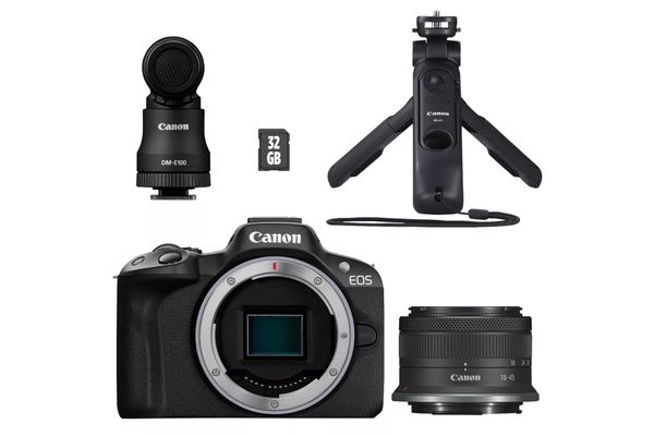 CANON EOS R50 Mirrorless Camera Creator Kit with RF-S 18-45 mm f/4.5-6.3 IS STM Lens, Black