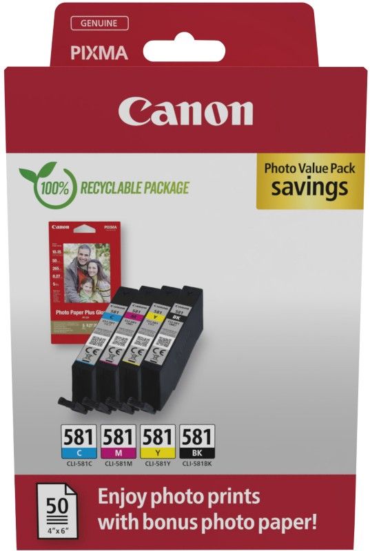 Canon 2106C006 ink cartridge 4 pc(s) Original Black Cyan Magenta Yellow - Image 1
