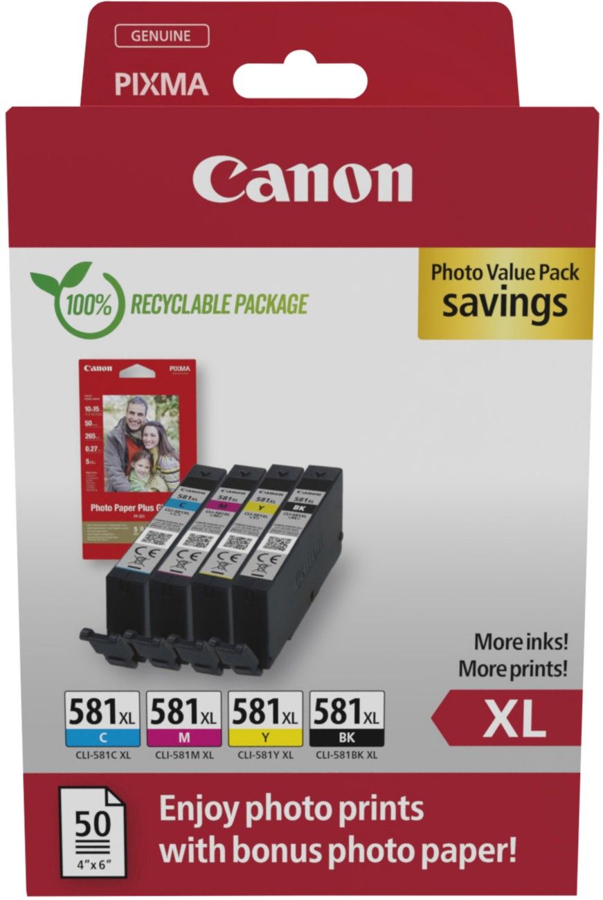 Canon 2052C006 ink cartridge 4 pc(s) Original High (XL) Yield Black Cyan Magenta Yellow - Image 1