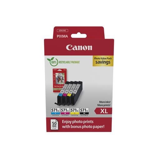 Canon 0332C006 ink cartridge 4 pc(s) Original High (XL) Yield Black, Cyan, Magenta, Yellow - Image 1