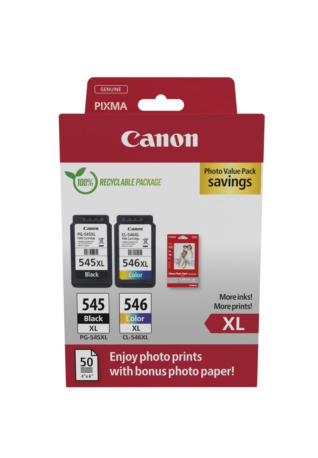 Canon 8286B011/PG-545+CL-546XL Printhead cartridge multi pack black + - Image 1