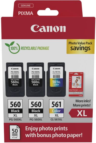 Canon 3712C012 ink cartridge 3 pc(s) Original High (XL) Yield Black Cyan Magenta Yellow