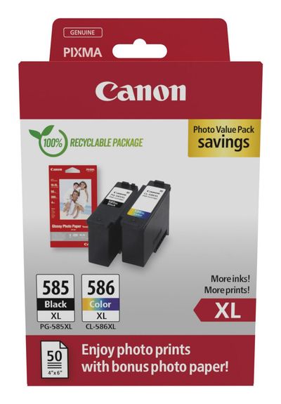 Canon PG-585XL/CL-586 PVP ink cartridge 2 pc(s) Original High (XL) Yield Black Cyan Magenta Yellow