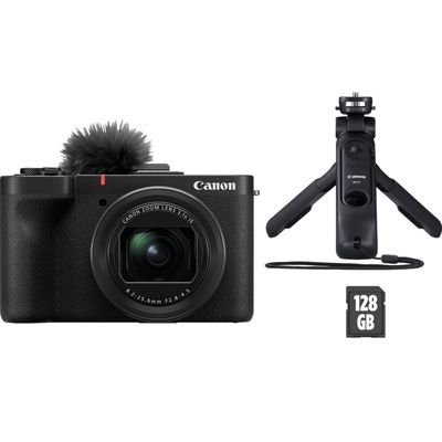 CANON PowerShot V1 Premium Vlogging Kit - Black, Black