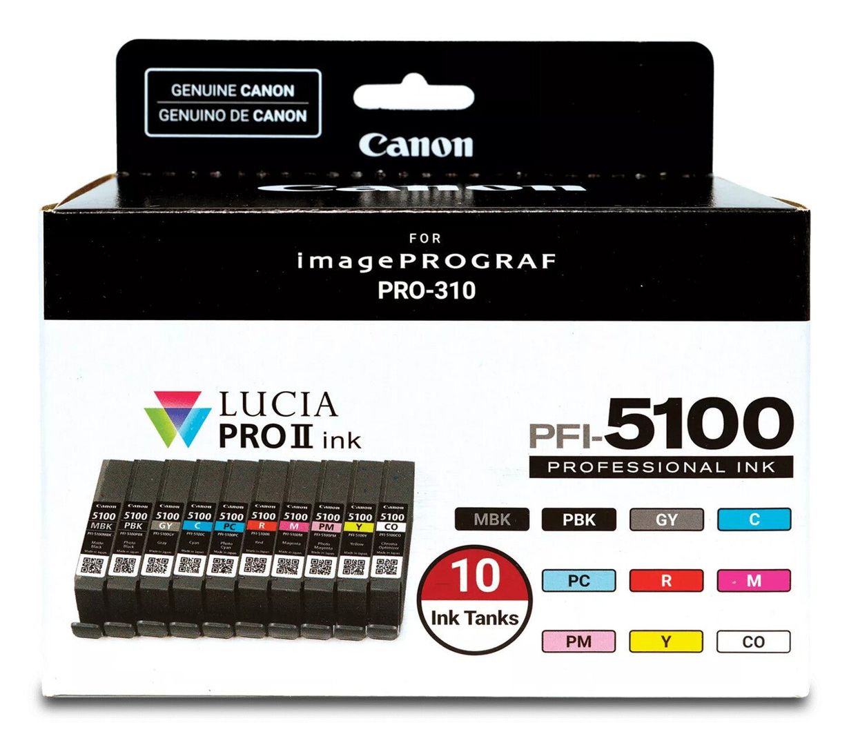 Canon 6951C009/PFI-5100 Ink cartridge multi pack MBK.PBK.C.M.Y.PC.PM.R - Image 1