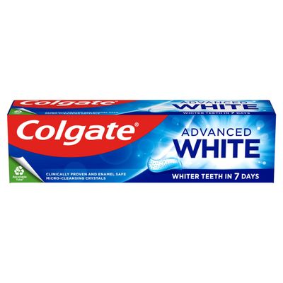 Colgate Advanced White Teeth Whitening Toothpaste 75ml - Thumbnail 2