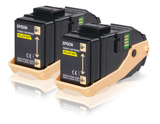 Epson Double Pack Toner Cartridge Yellow 7.5kx2 - Thumbnail 2