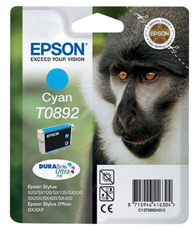 Epson C13T08924011/T0892 Ink cartridge cyan. 170 pages ISO/IEC 24711 3