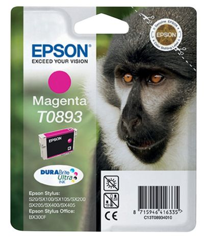 Epson Monkey Singlepack Magenta T0893 DURABrite Ultra Ink