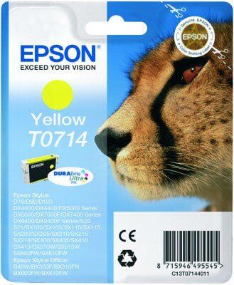 Epson C13T07144011/T0714 Ink cartridge yellow. 415 pages ISO/IEC 24711
