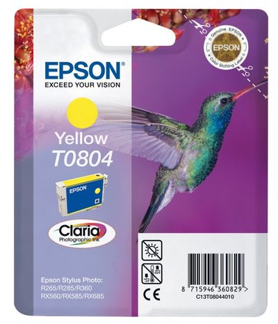 Epson Hummingbird Singlepack Yellow T0804 Claria Photographic Ink