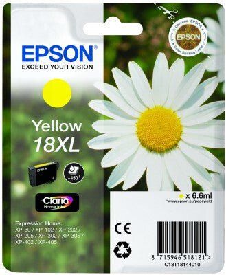 Epson C13T18144010/18XL Ink cartridge yellow high-capacity. 450 pages