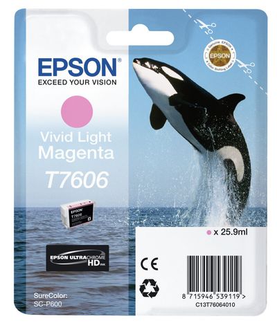 Epson C13T76064010/T7606 Ink cartridge light magenta. 2.8K pages 25.9m