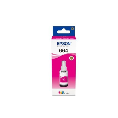 EPSON T6643 Magenta Ecotank Ink Bottle - 70 ml, Magenta - Image 1