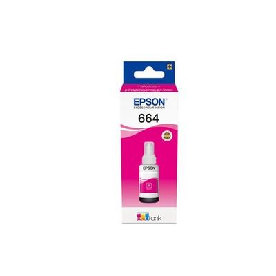 EPSON T6643 Magenta Ecotank Ink Bottle - 70 ml, Magenta