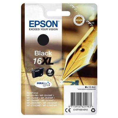 EPSON Pen & Crossword T1631 XL Black Ink Cartridge, Black