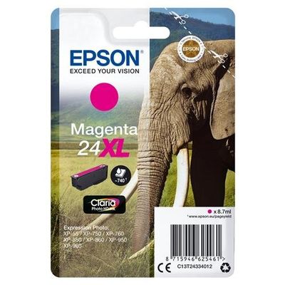 Epson C13T24334012/24XL Ink cartridge magenta high-capacity. 500 pages