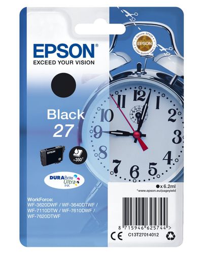 EPSON Alarm Clock 27 Black Ink Cartridge, Black