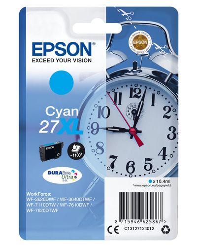 Epson C13T27124010/27XL Ink cartridge cyan high-capacity. 1.1K pages 1
