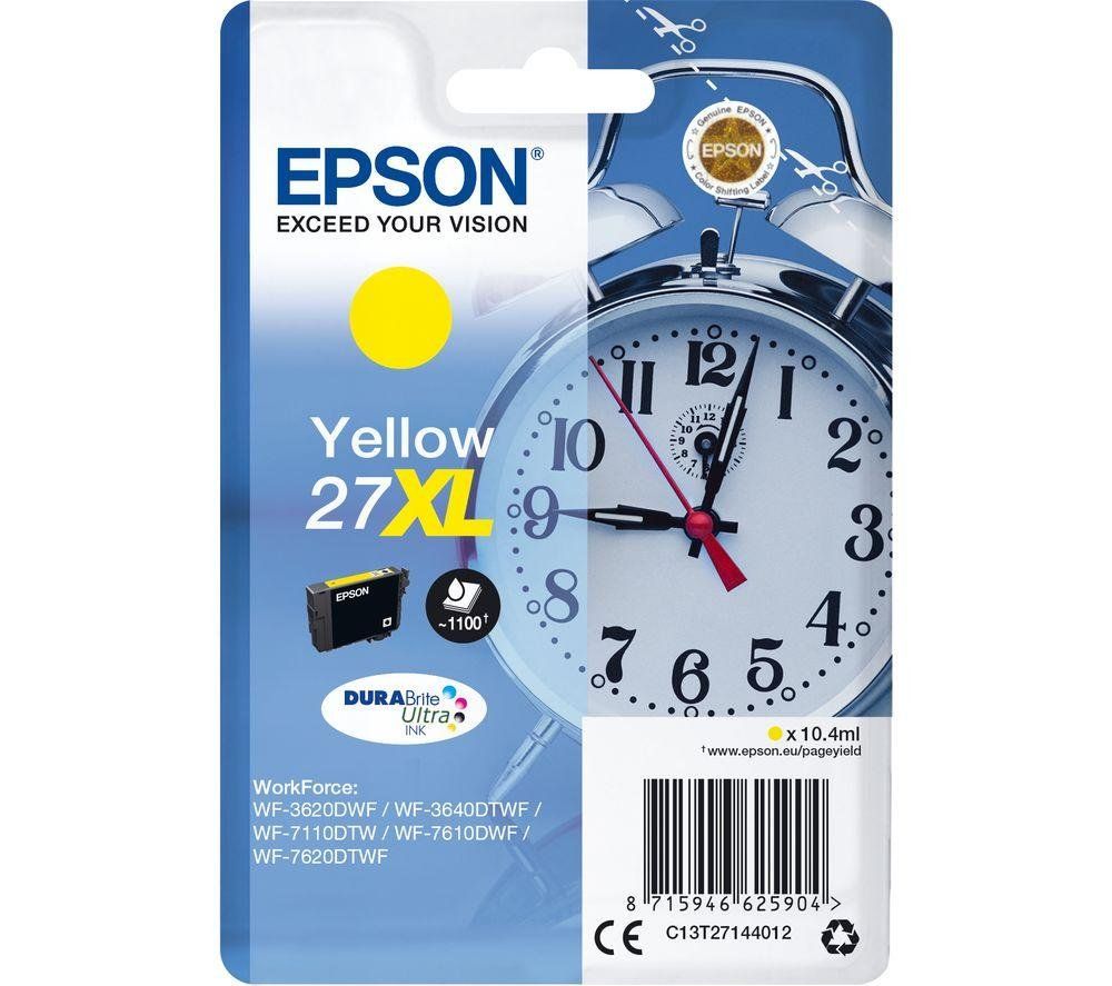 Epson Alarm clock Singlepack Yellow 27XL DURABrite Ultra Ink - Image 1
