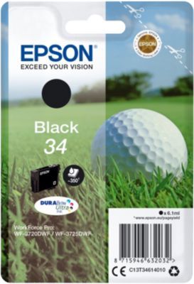 Epson C13T34614010/34 Ink cartridge black. 350 pages 6.1ml for Epson W