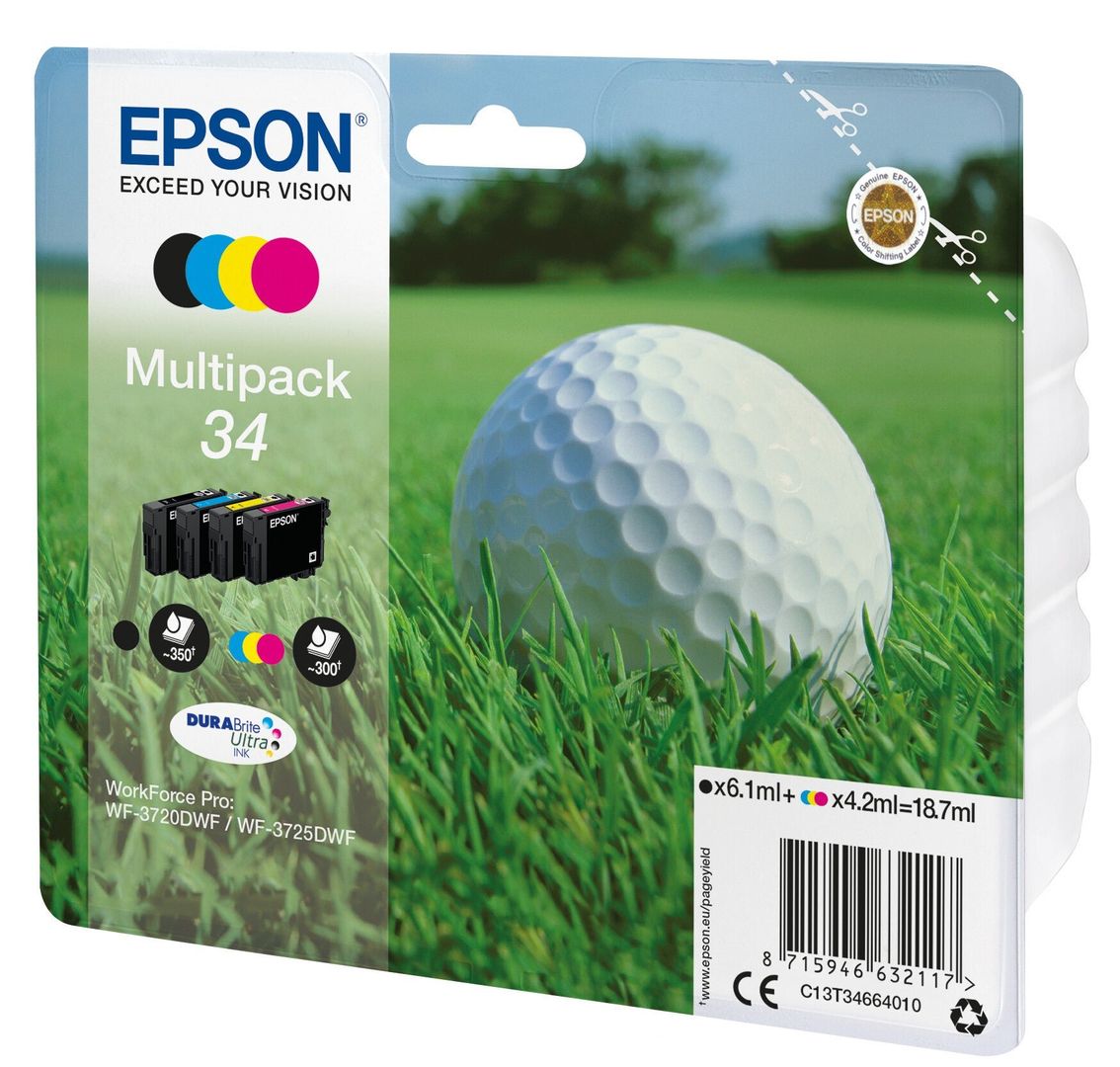 Epson Golf ball Multipack 4-colours 34 DURABrite Ultra Ink - Image 1
