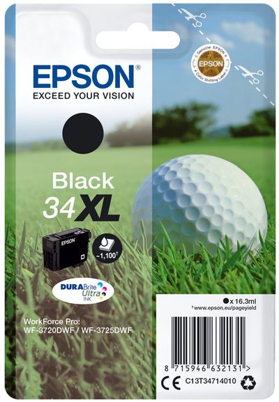 Epson C13T34714010/34XL Ink cartridge black high-capacity. 1.1K pages