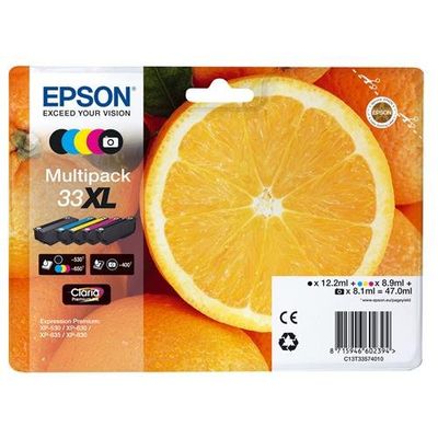 Epson C13T33574011/33XL Ink cartridge multi pack high-capacity Bk.C.M.