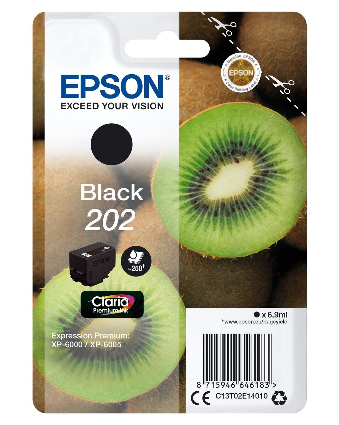 Epson Kiwi Singlepack Black 202 Claria Premium Ink - Image 1