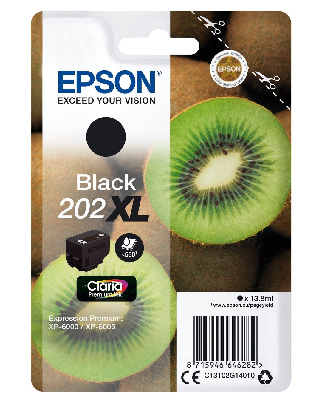 Epson Kiwi Singlepack Black 202XL Claria Premium Ink - Image 1