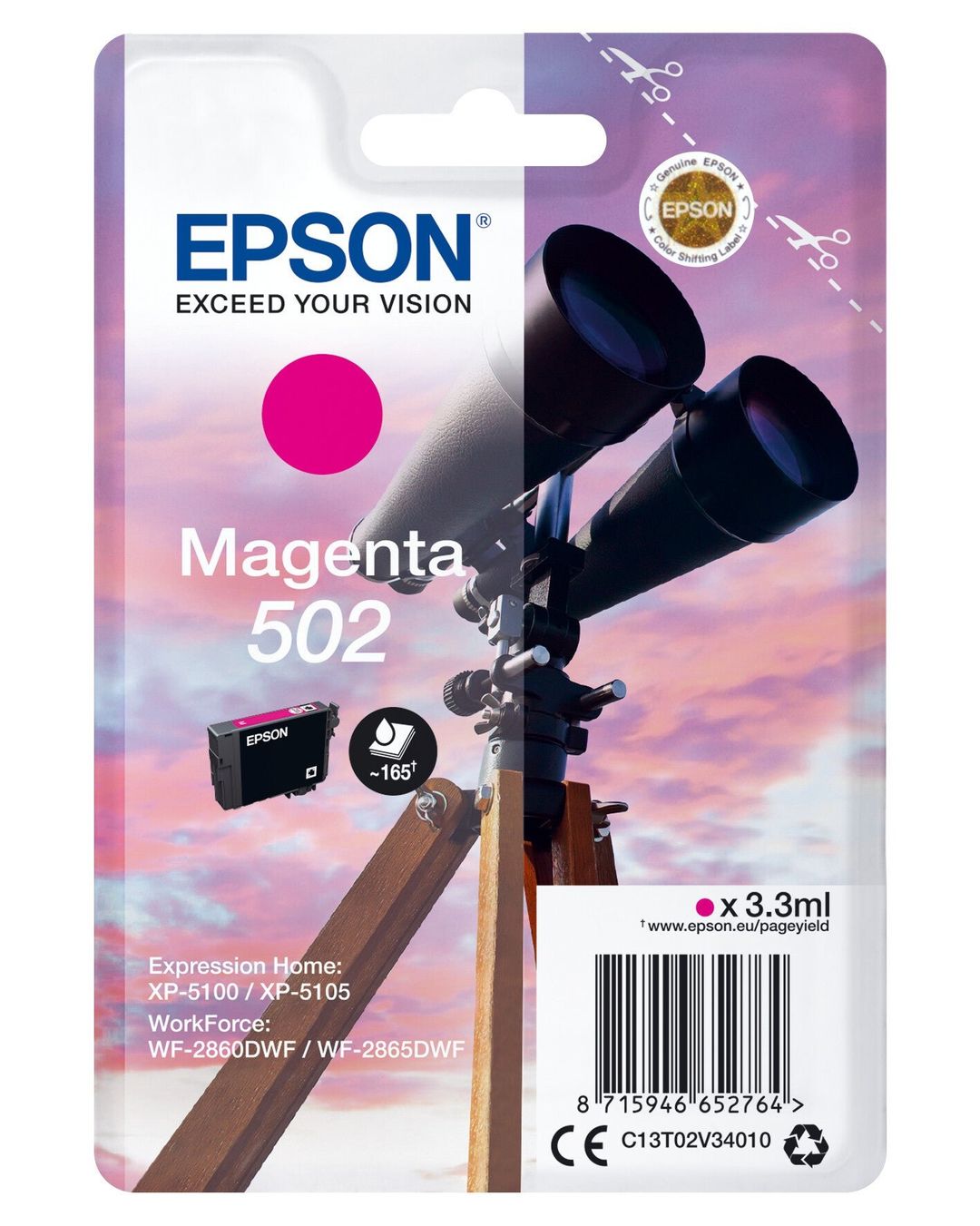 Epson Singlepack Magenta 502 Ink - Image 1