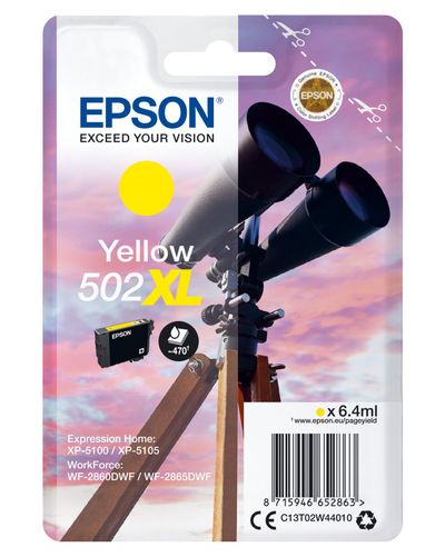 Epson Singlepack Yellow 502XL Ink - Thumbnail 1