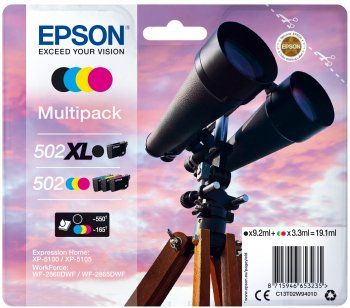 Epson 502 XL ink cartridge 4 pc(s) Original High (XL) Yield Black, Blue, Magenta, Yellow - Image 1
