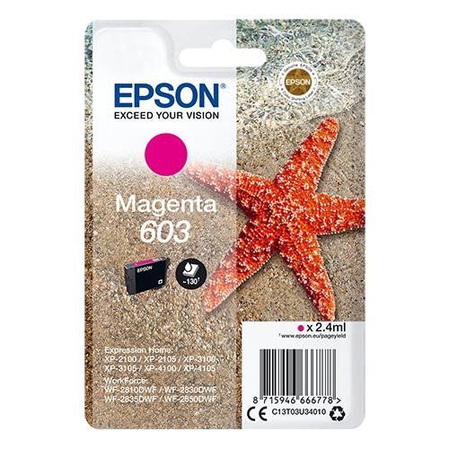 Epson C13T03U34010/603 Ink cartridge magenta. 130 pages 2.4ml for Epso - Image 1
