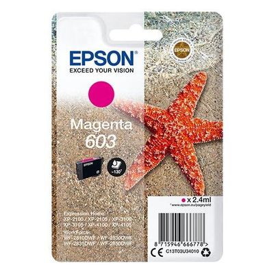 Epson C13T03U34010/603 Ink cartridge magenta. 130 pages 2.4ml for Epso