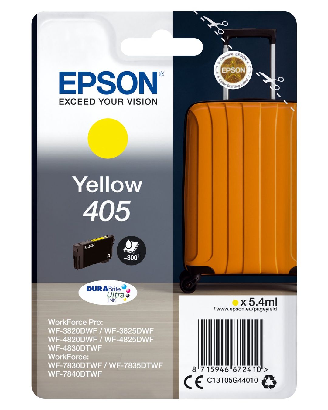 Epson 405 DURABrite Ultra Ink ink cartridge 1 pc(s) Original Standard Yield Yellow - Image 1