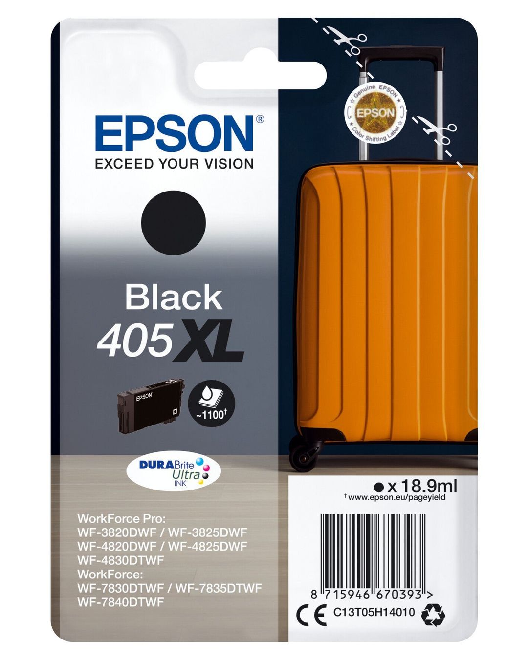 Epson 405XL ink cartridge 1 pc(s) Original High (XL) Yield Black - Image 1